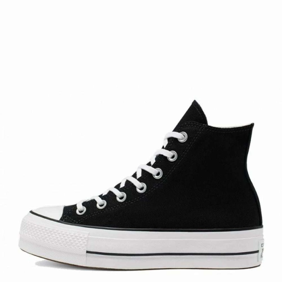 High Top * | Converse Women'S Chuck Taylor All Star Canvas Platform Hi In Black/White/White