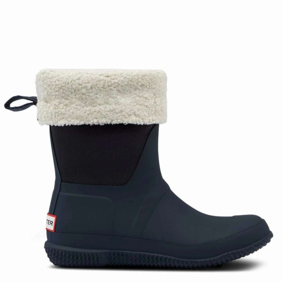 Ankle Boots * | Hunter Women'S Original Insulated Roll Top Sherpa Boots In Hunter Navy