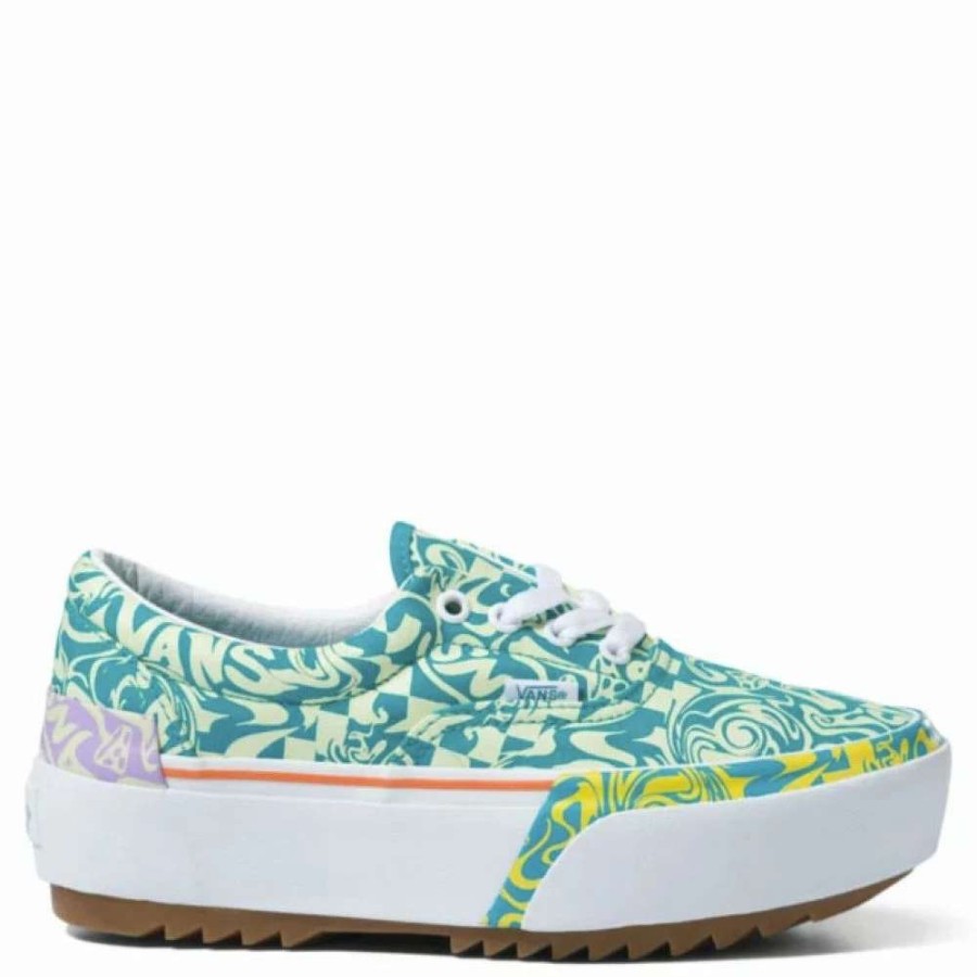 Low Top * | Vans Women'S Era Stacked In Wavy Daze Tile Blue