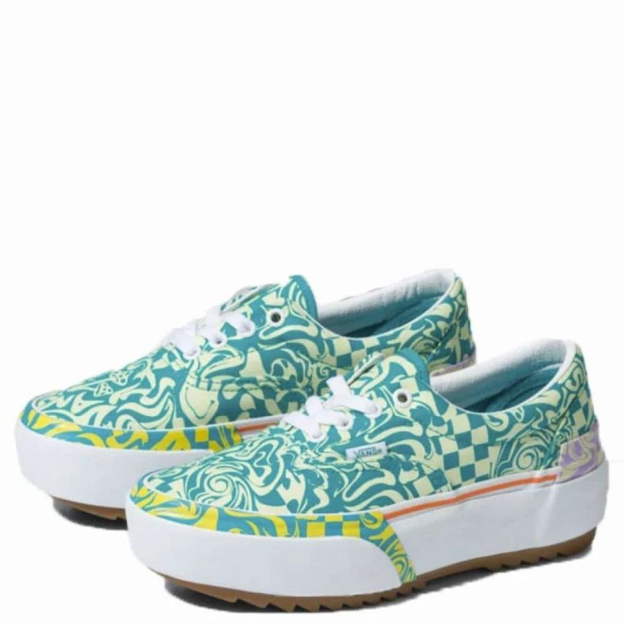 Low Top * | Vans Women'S Era Stacked In Wavy Daze Tile Blue