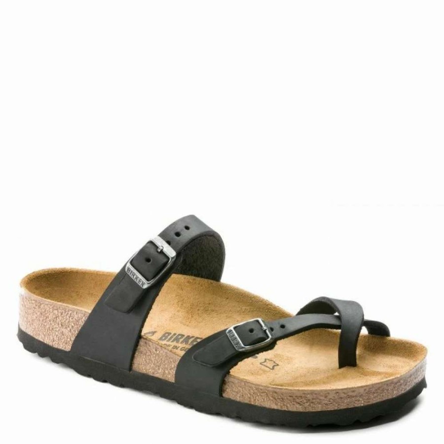 Strap Sandals * | Birkenstock Women'S Mayari Oiled Leather In Black