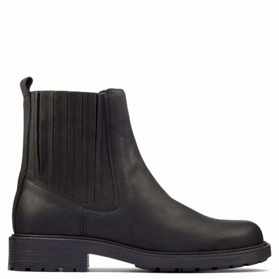 Ankle Boots * | Clarks Women'S Orinoco2 Mid In Black Leather