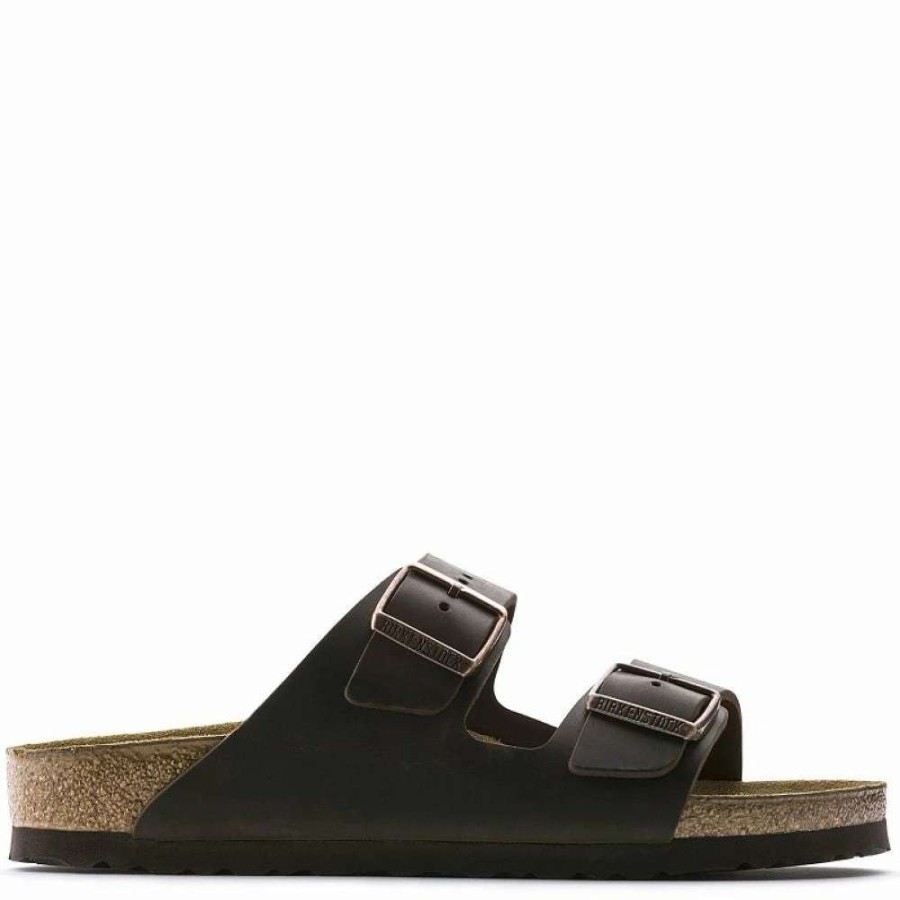 Strap Sandals * | Birkenstock Arizona Oiled Leather In Habana (Narrow Width)