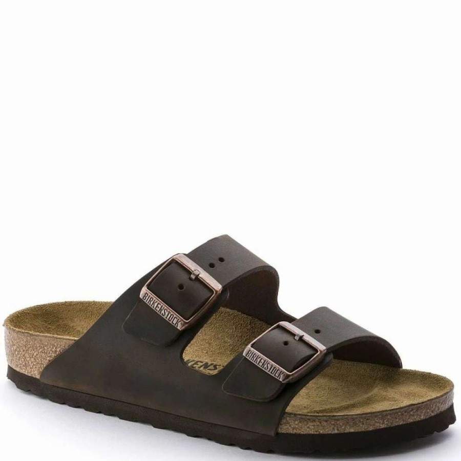 Strap Sandals * | Birkenstock Arizona Oiled Leather In Habana (Narrow Width)