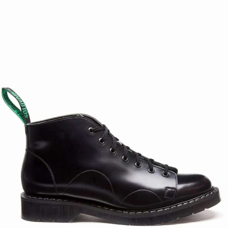 Ankle Boots * | Solovair Monkey Boot In Black Hi-Shine