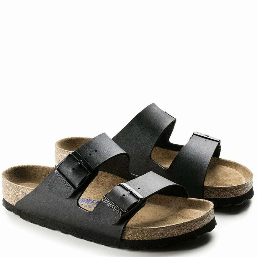 Strap Sandals * | Birkenstock Arizona Softbed Birko-Flor In Black