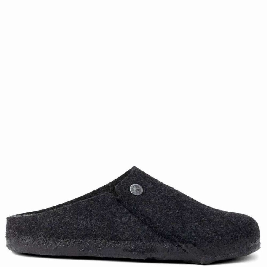 Indoor * | Birkenstock Women'S Zermatt Shearling Wool Felt In Anthracite (Narrow Width)