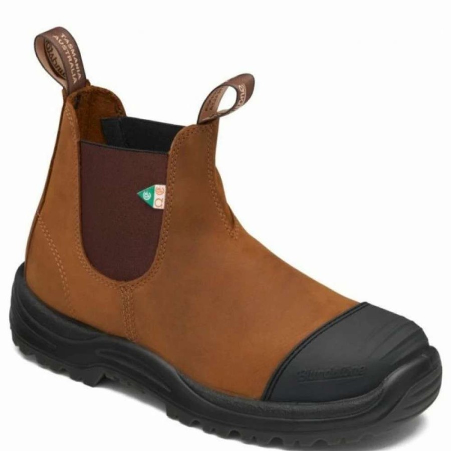 Ankle Boots * | Blundstone Work & Safety Boot Rubber Toe Cap 169 In Saddle Brown