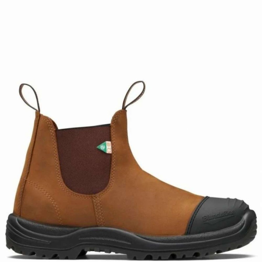 Ankle Boots * | Blundstone Work & Safety Boot Rubber Toe Cap 169 In Saddle Brown