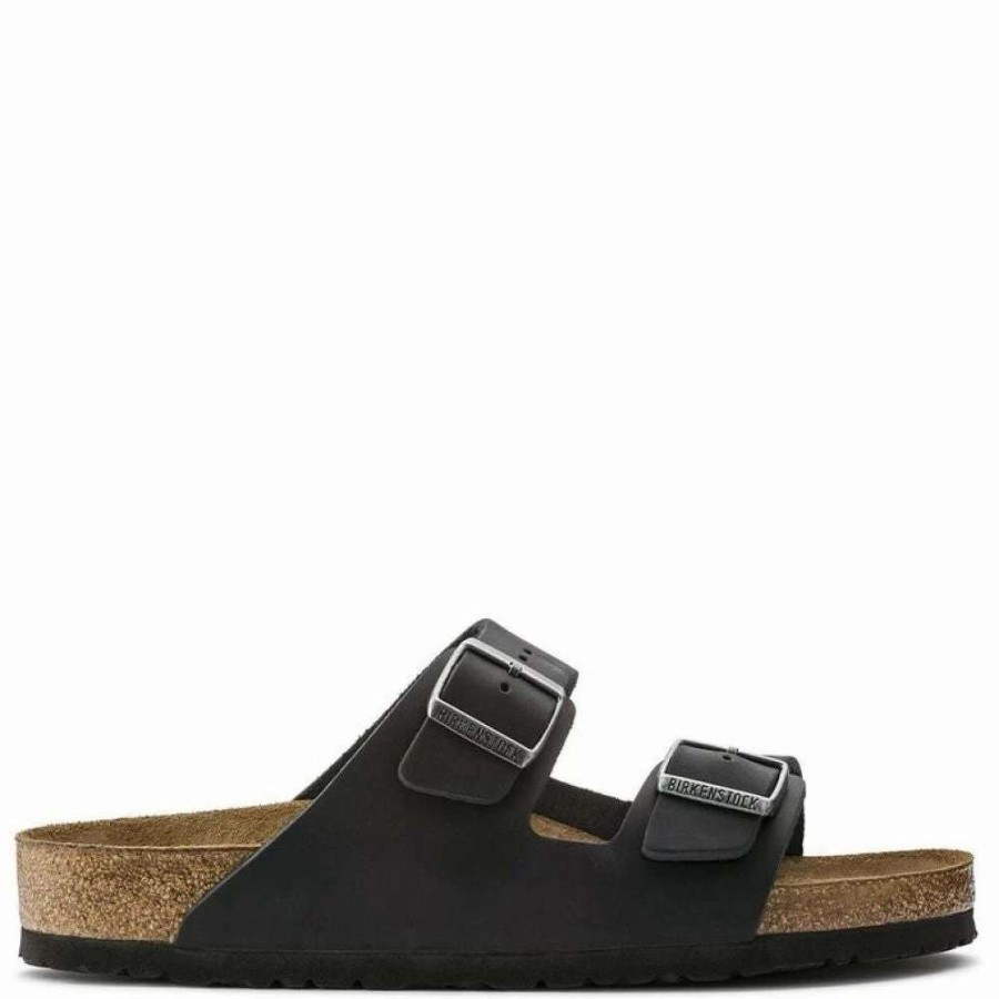 Strap Sandals * | Birkenstock Arizona Softbed Oiled Leather In Black