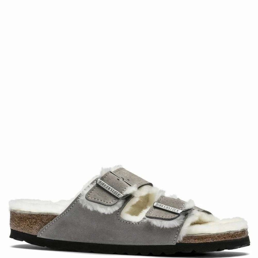 Indoor * | Birkenstock Women'S Arizona Shearling In Stone Coin