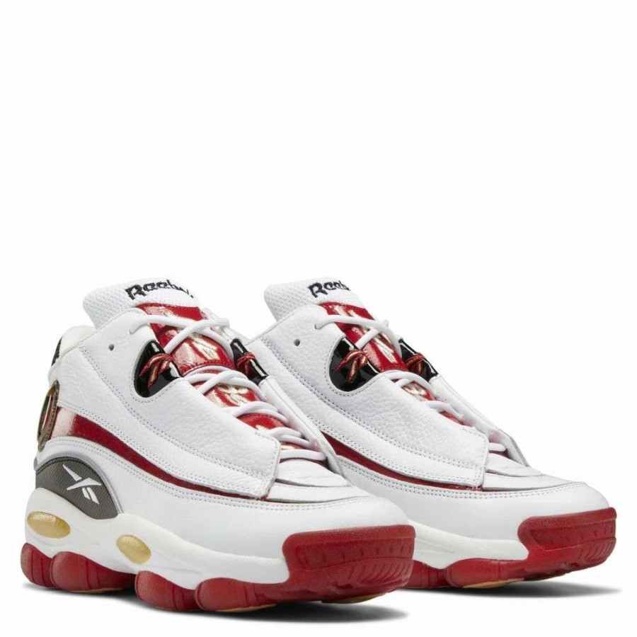 Low Top * | Reebok Men'S The Answer Dmx Basketball Shoe In Ftwr White/Flash Red/Core Black