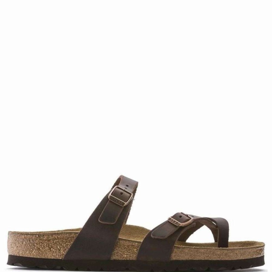 Strap Sandals * | Birkenstock Women'S Mayari Oiled Leather In Habana