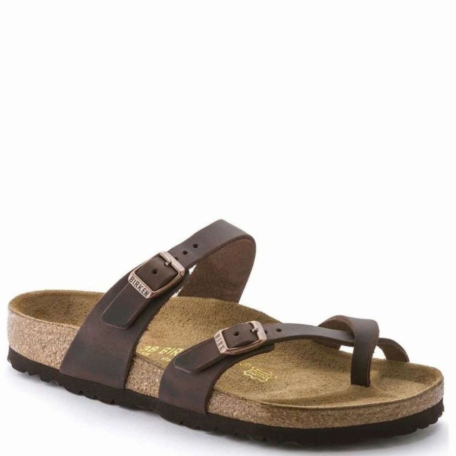 Strap Sandals * | Birkenstock Women'S Mayari Oiled Leather In Habana