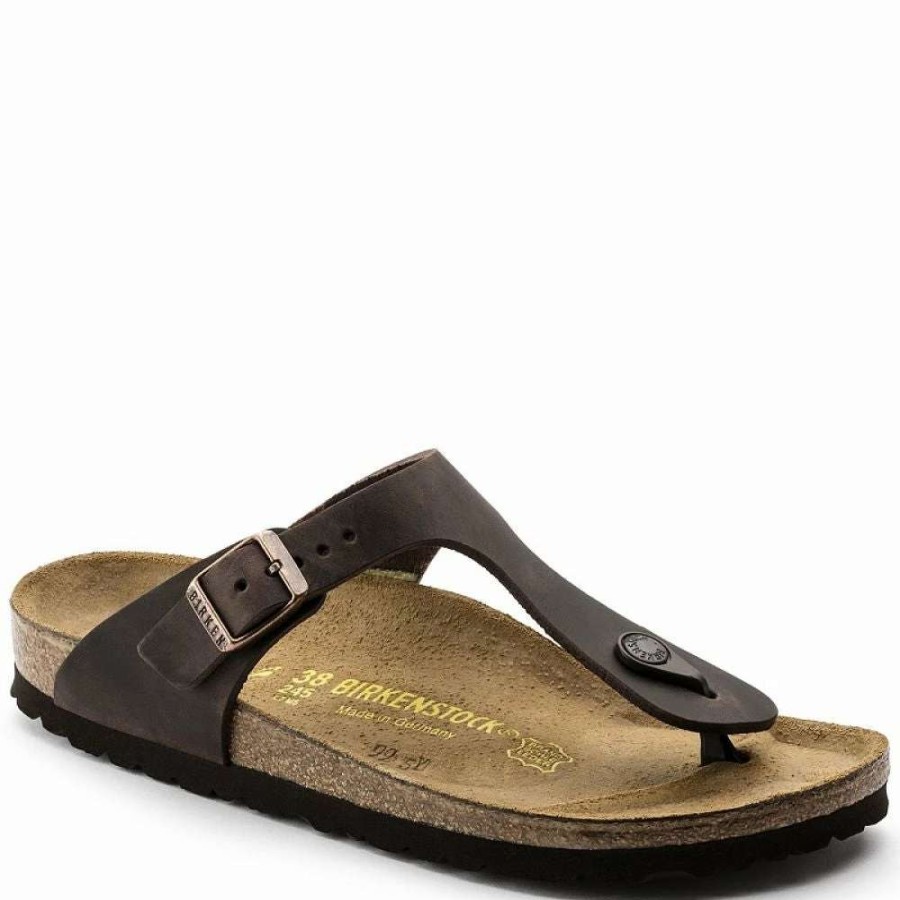 Strap Sandals * | Birkenstock Gizeh Oiled Leather In Habana