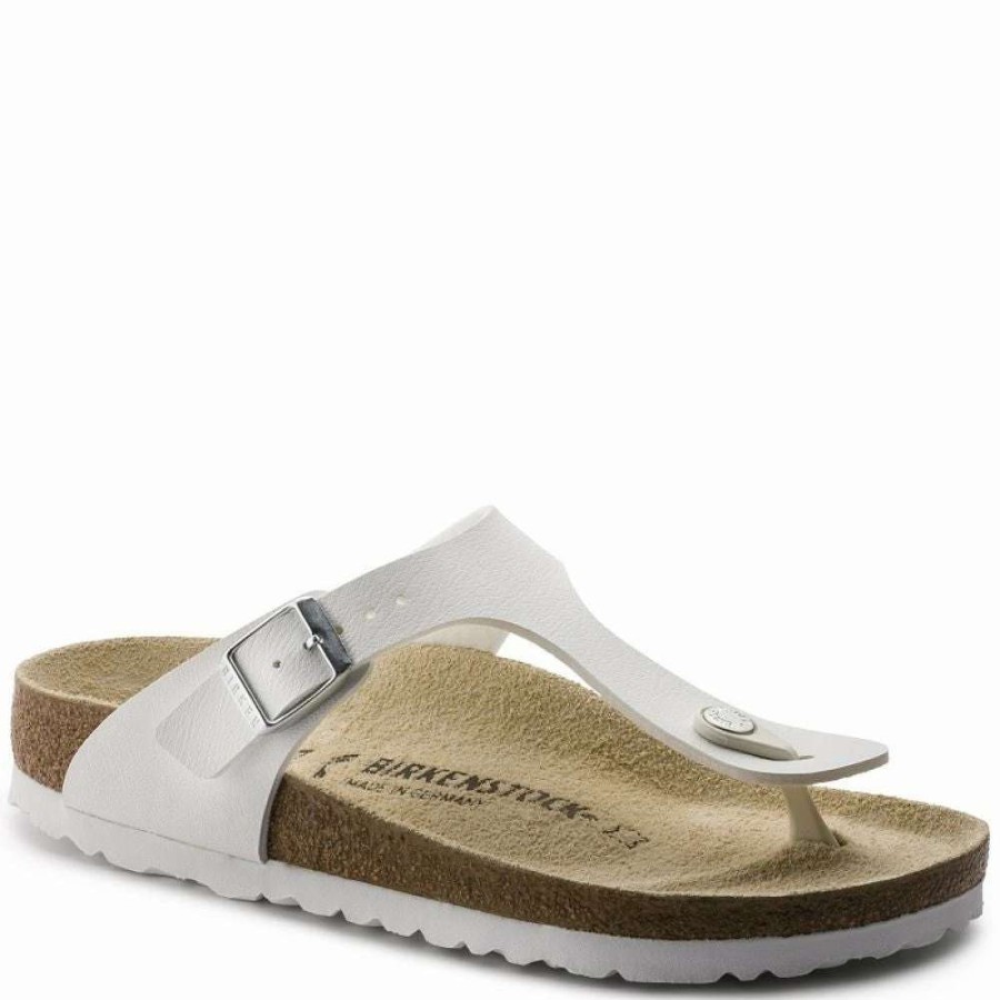 Strap Sandals * | Birkenstock Gizeh Birko-Flor In White