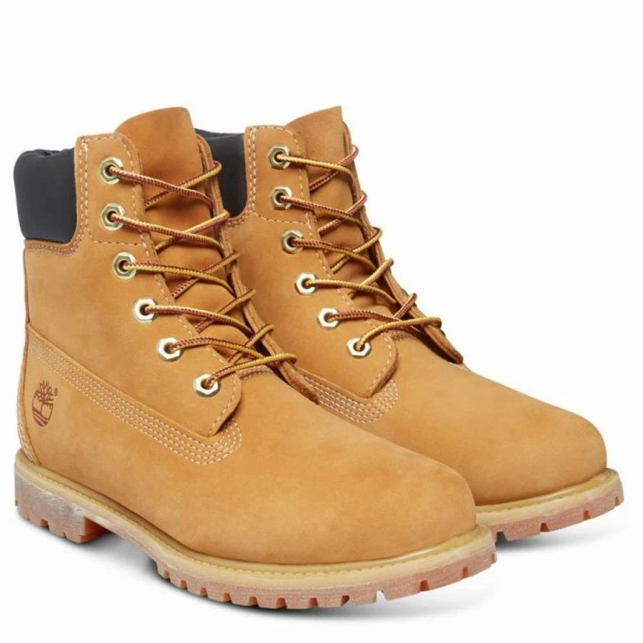 Ankle Boots * | Timberland Women'S Icon 6 Inch Premium Waterproof Boot In Wheat Nubuck