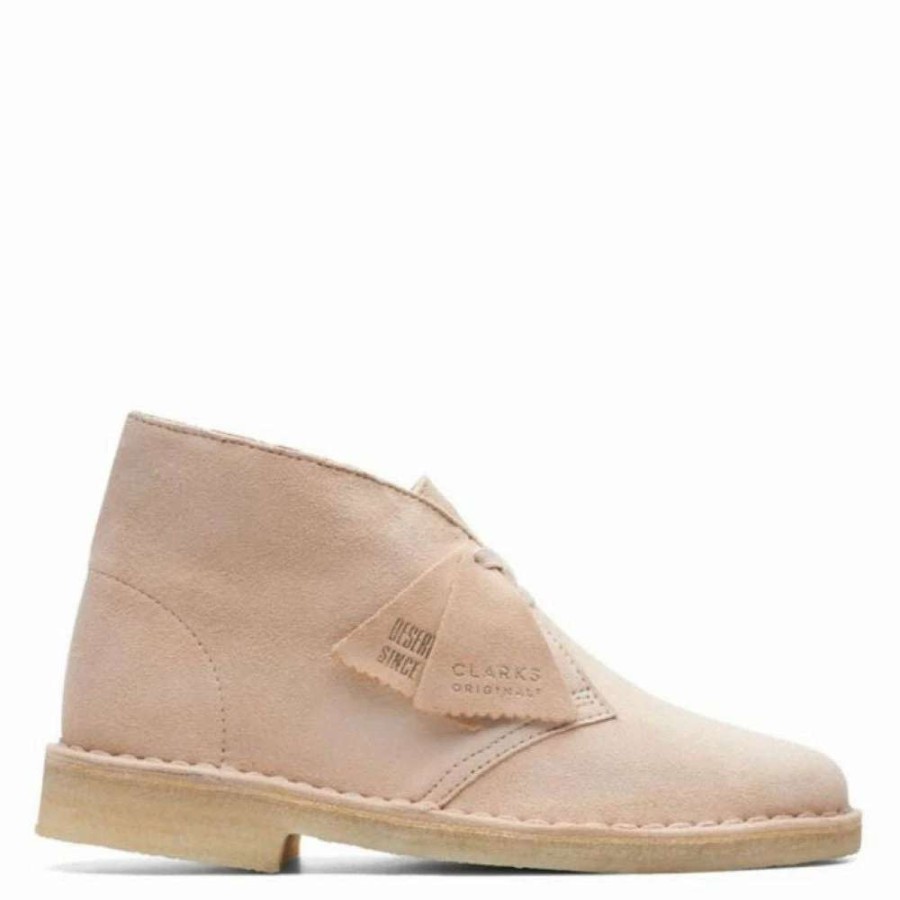 Ankle Boots * | Clarks Women'S Desert Boot In Beige Suede