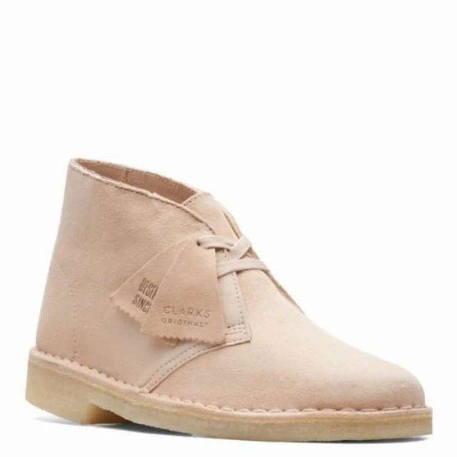 Ankle Boots * | Clarks Women'S Desert Boot In Beige Suede