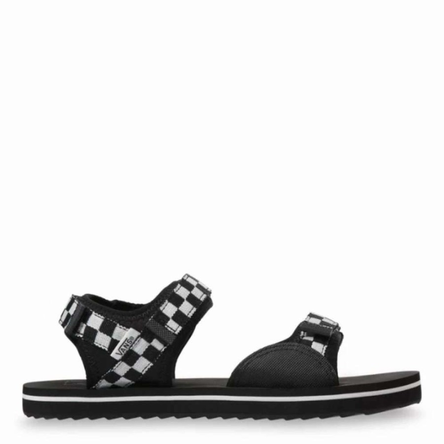 Strap Sandals * | Vans Women'S Checkerboard Tri-Lock In Black/White