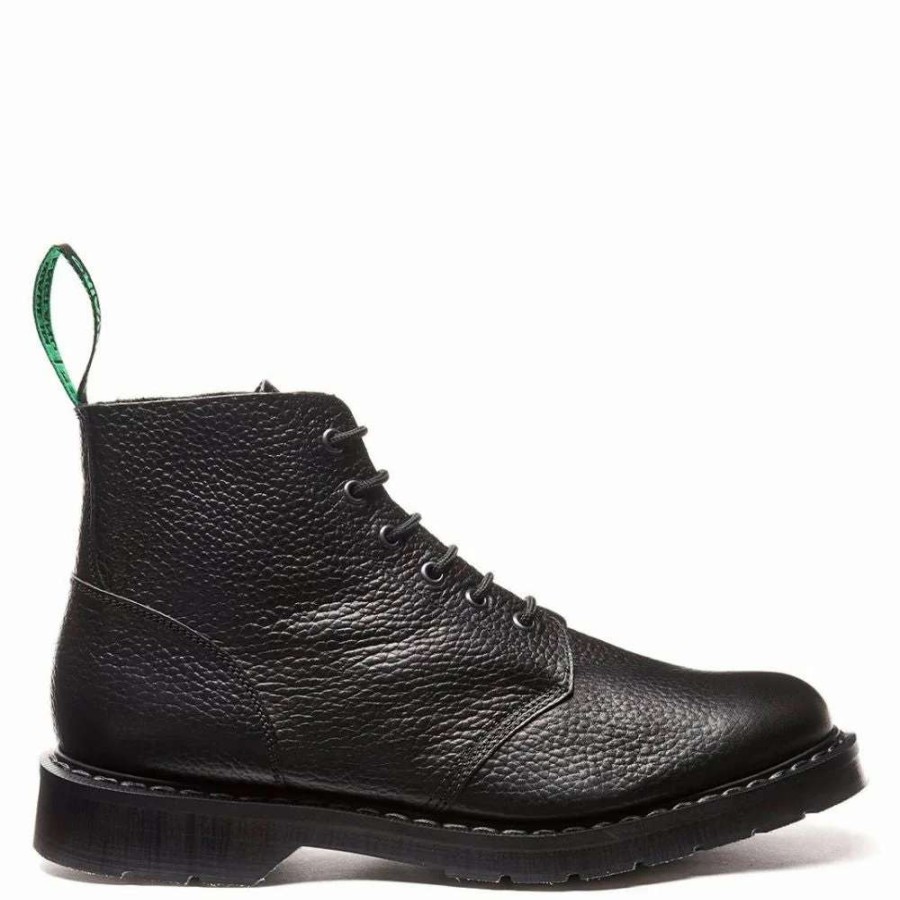 Ankle Boots * | Solovair 6 Eye Astronaut Boot In Black Grain