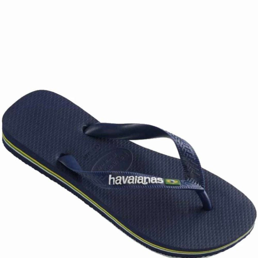 Flip-Flops * | Havaianas Men'S Brazil Flip Flop In Navy