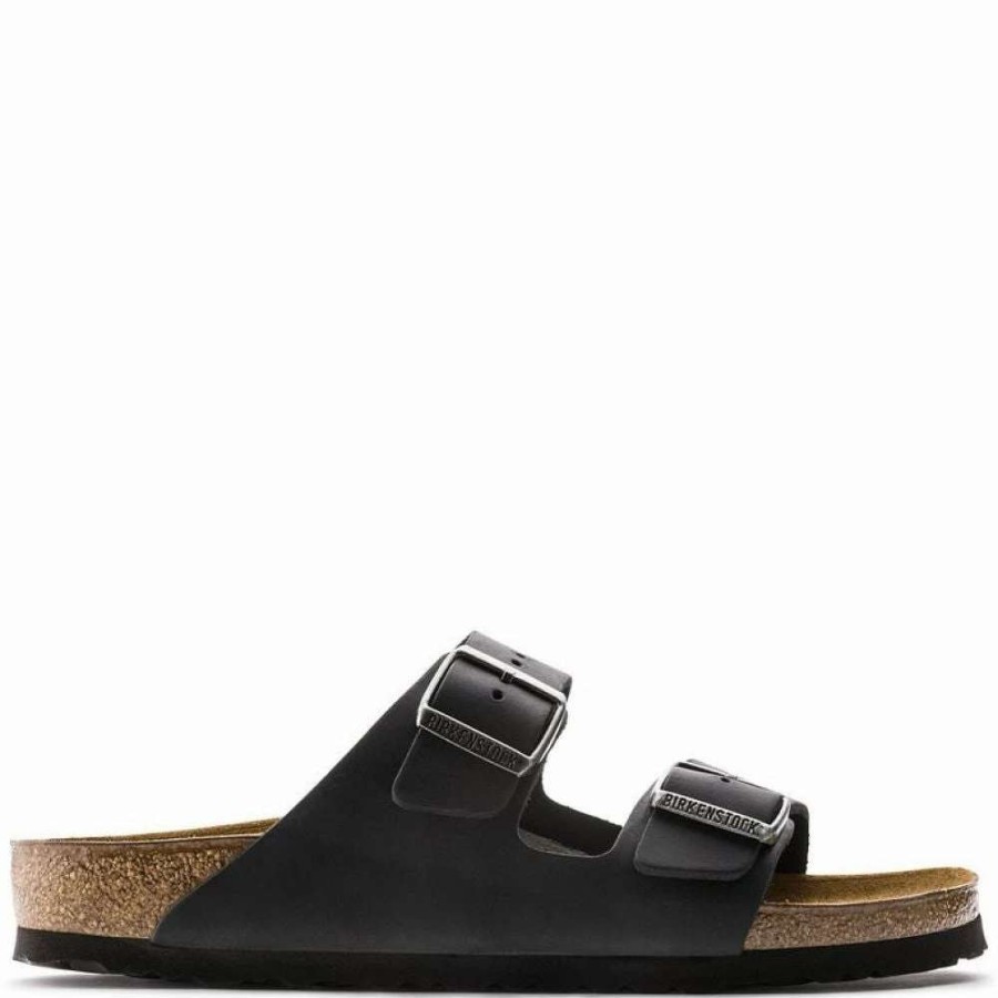 Strap Sandals * | Birkenstock Arizona Oiled Leather In Black