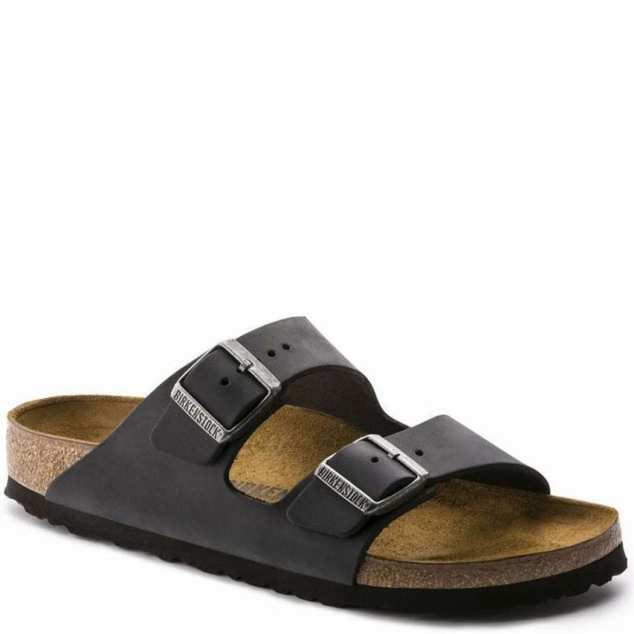 Strap Sandals * | Birkenstock Arizona Oiled Leather In Black