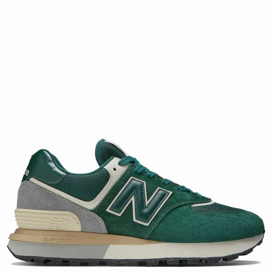 Low Top * | New Balance 574 In Green With Silver