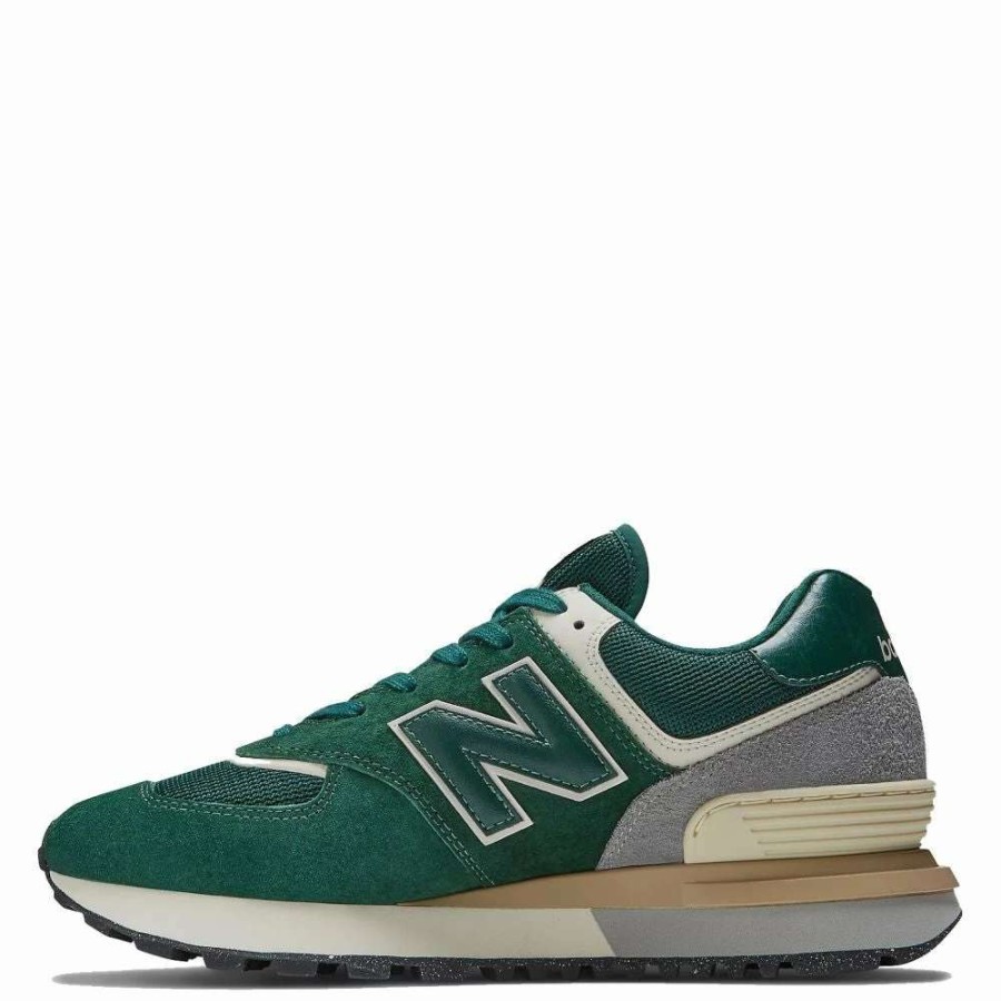 Low Top * | New Balance 574 In Green With Silver