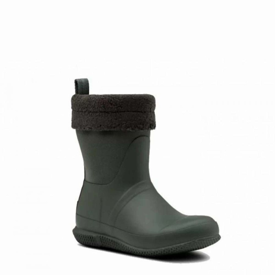 Ankle Boots * | Hunter Women'S Original Insulated Roll Top Sherpa Boots In Dark Olive