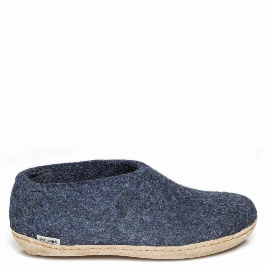 Indoor * | Glerups Shoe Leather Sole In Denim