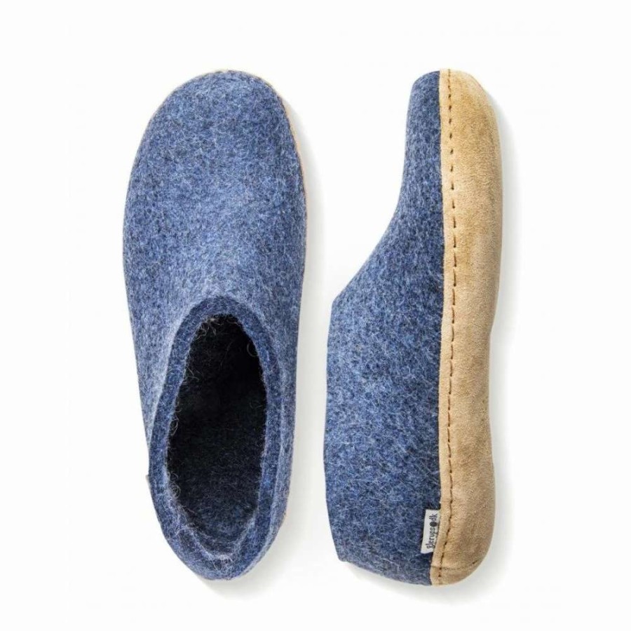 Indoor * | Glerups Shoe Leather Sole In Denim