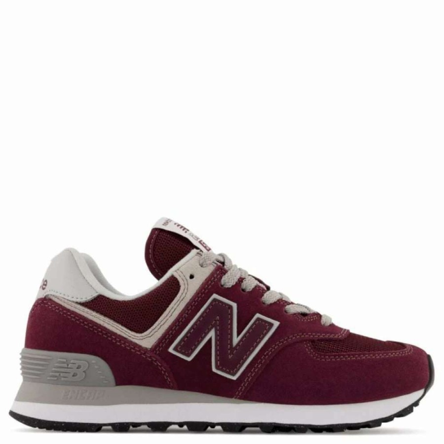 Low Top * | New Balance Women'S 574V3 In Burgundy With White