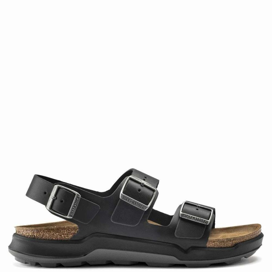 Strap Sandals * | Birkenstock Men'S Milano Ct Oiled Leather In Black