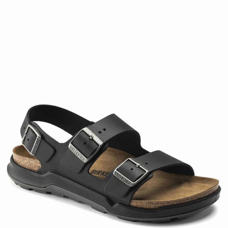 Strap Sandals * | Birkenstock Men'S Milano Ct Oiled Leather In Black