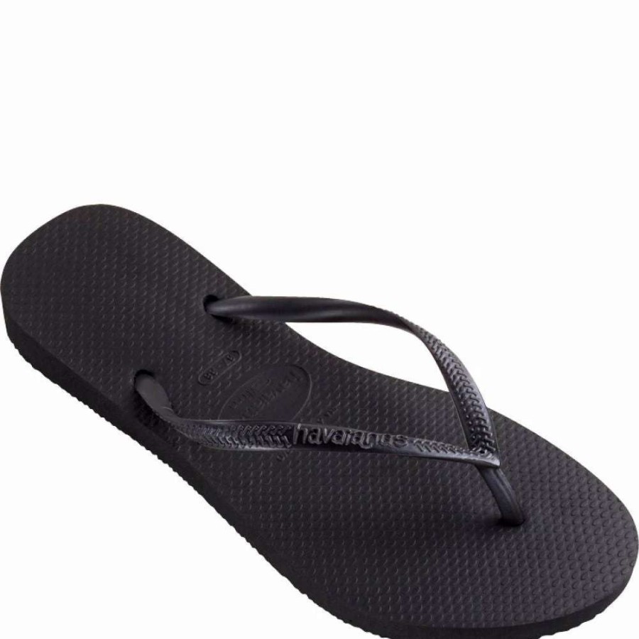 Flip-Flops * | Havaianas Women'S Slim Flip Flop In Black