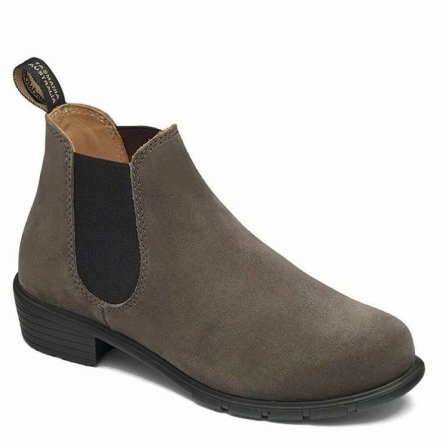 Ankle Boots * | Blundstone Women'S Series Low Heel 2173 In Dark Grey Suede