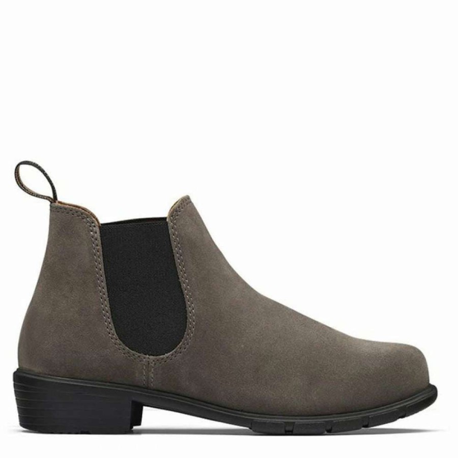 Ankle Boots * | Blundstone Women'S Series Low Heel 2173 In Dark Grey Suede