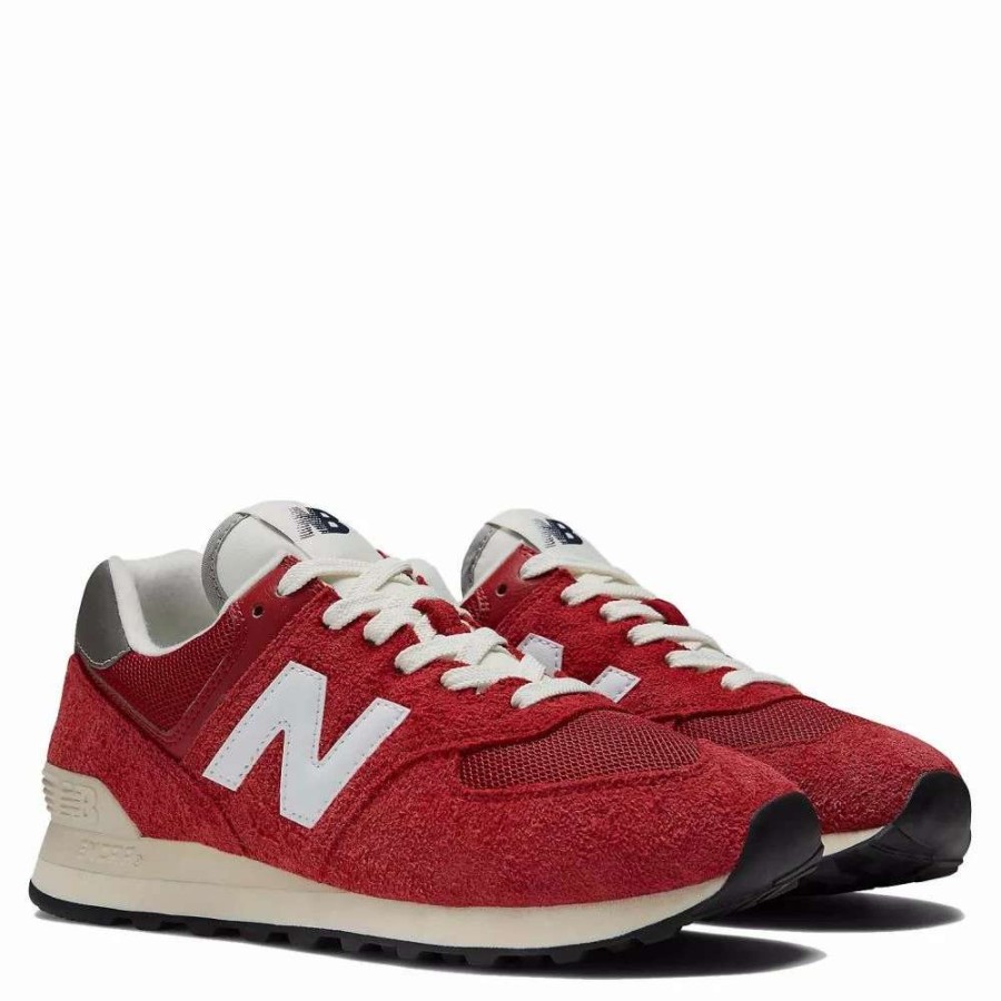 Low Top * | New Balance 574 In Varsity Red With White