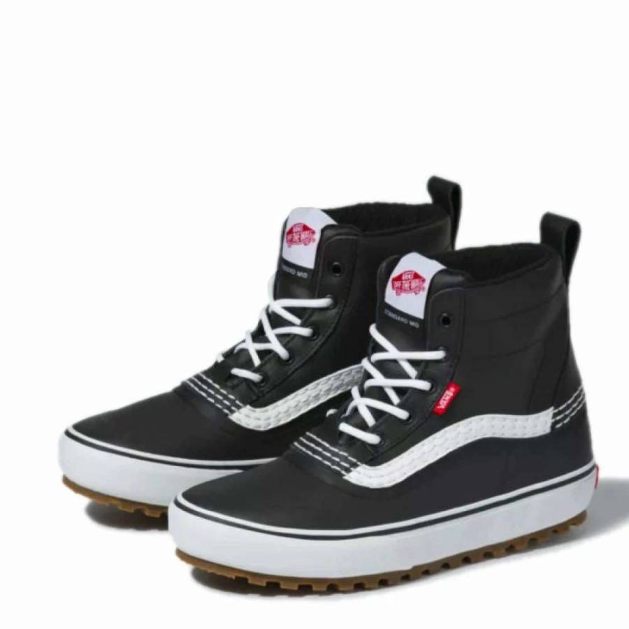 Ankle Boots * | Vans Standard Mid Snow Mte In Black/White