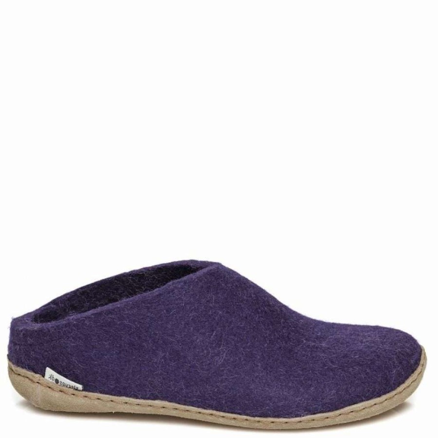 Indoor * | Glerups Women'S Open Heel Leather Sole In Purple