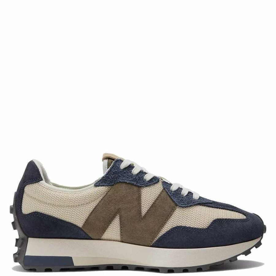 Athletic * | New Balance Men'S 327 In Beige With Nb Navy