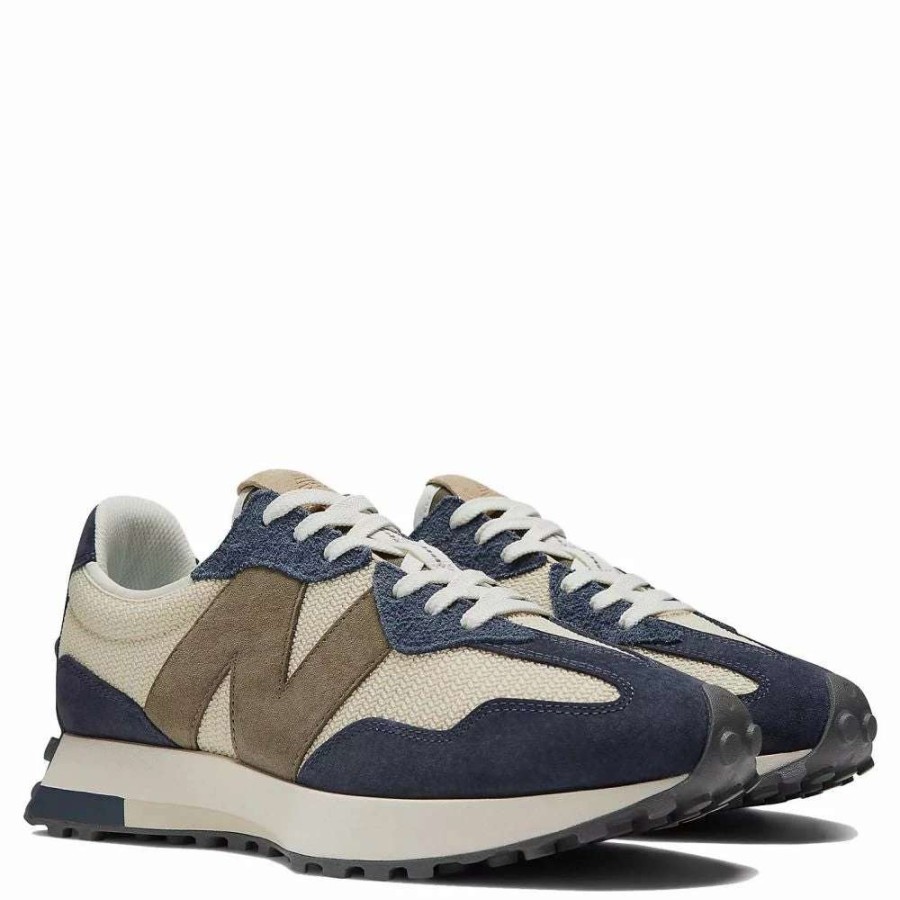 Athletic * | New Balance Men'S 327 In Beige With Nb Navy